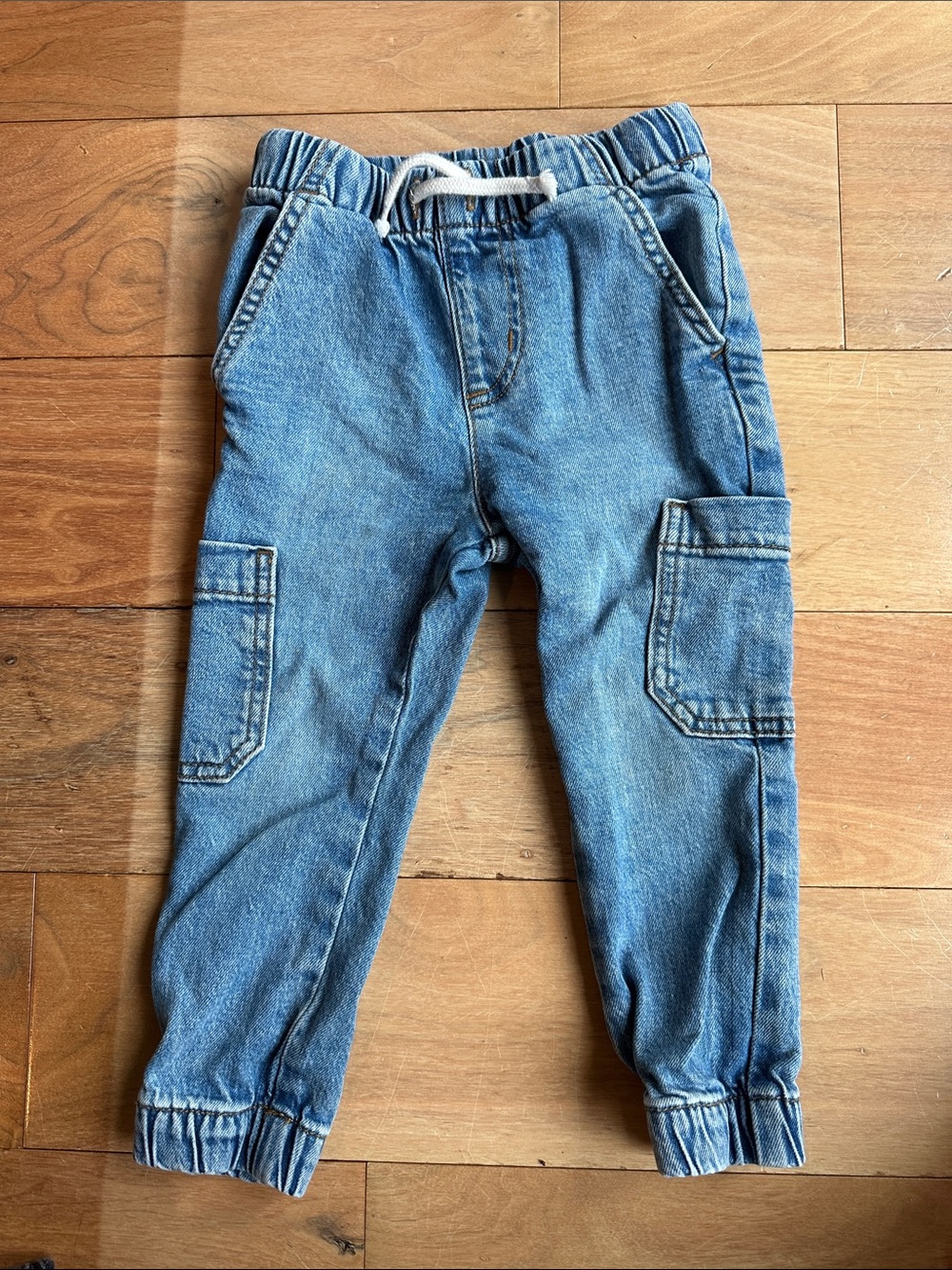 Cat & Jack Toddler Size 2T Light Blue Denim Cargo Joggers